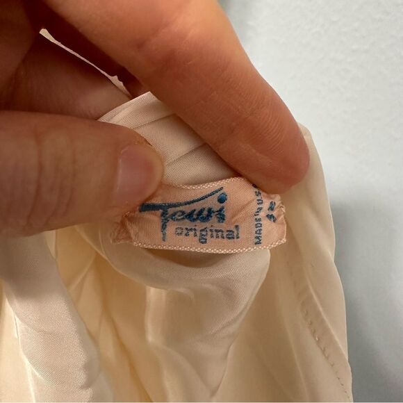Thea Tewi Lingerie 40s Ivory Nightgown Slip Size 32 Hollywood Glam Wedding - Picture 13 of 16